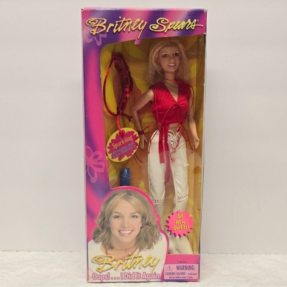 VTG Britney Spears Oops! I did It Again Doll 2000 Rare Red/White Outfit Y2K NIB